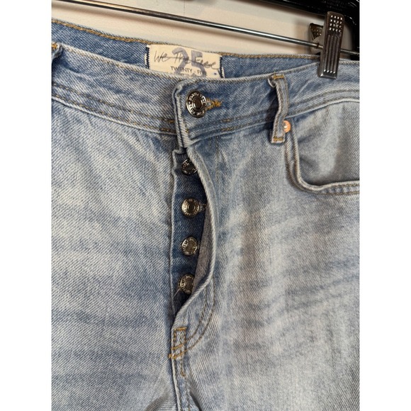 FREE PEOPLE We the Free Maggie Mid Rise Straight Leg Jeans, Size 25 - Picture 9 of 11